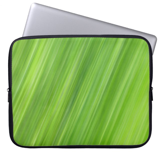 Muster der grünen Streifen Laptopschutzhülle (Vorderseite)