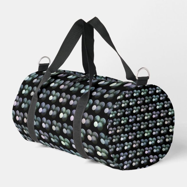 Muster der grünen und schwarzen Rasen, Duffle Bag (Linke Seite)