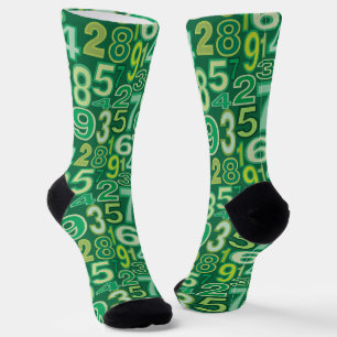 Muster der grünen Zahl Socken