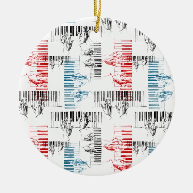 Muster der Hände Keramik Ornament (Vorne)