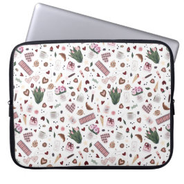 Muster der handgezogenen Valentine Laptopschutzhülle