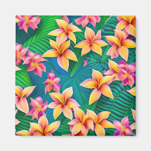 Muster der hawaiianischen tropischen Blume Magnet
