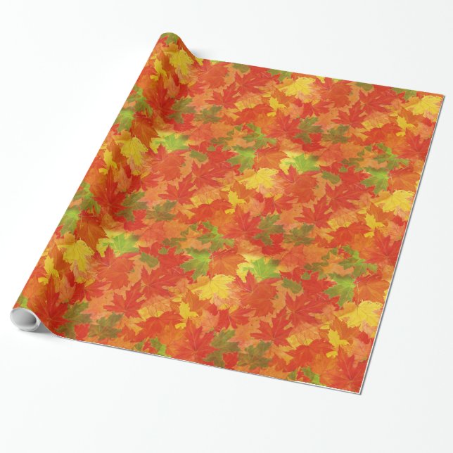 Muster der Herbstblätter Geschenkpapier (Ungerollt)