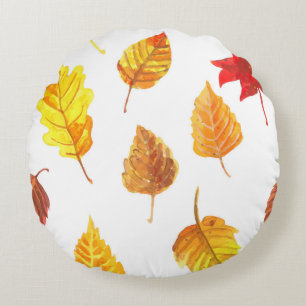 Muster der Herbstblätter Rundes Kissen