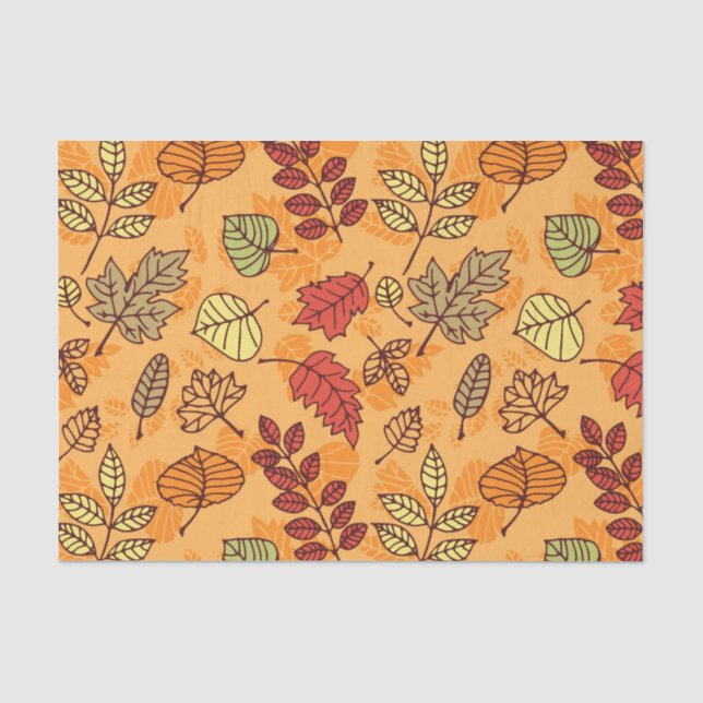 Muster der Herbstblätter Seidenpapier (Vorderseite)