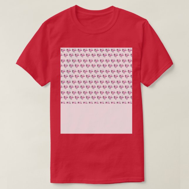 Muster der Herzform des Vektors in weißem Hintergr T-Shirt (Design vorne)