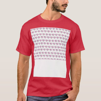 Muster der Herzform des Vektors in weißem Hintergr T-Shirt