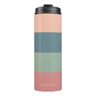 Muster der individuelle Name-Streifen Thermosbecher