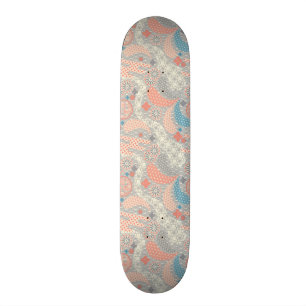 Muster der japanischen Art. Illustration Skateboard