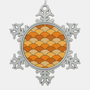 Muster der japanischen Fischskala Schneeflocken Zinn-Ornament