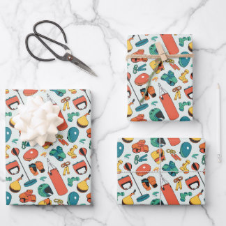 Muster der Kampfkunst (farbig) Geschenkpapier Set
