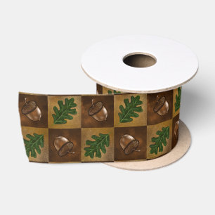Muster der Karton- und Oakenleaf Satinband