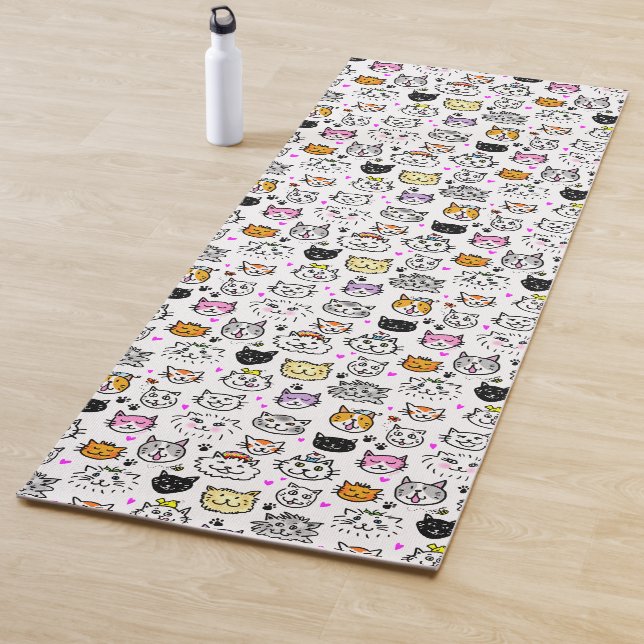 Muster der Katzenfackeln Yogamatte (Beispiel)