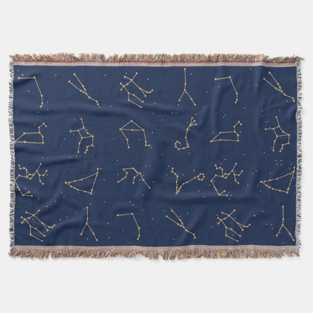Muster der Konstellationen für Gold und Navy Decke (Vorderseite)