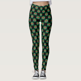 Muster der kontrollierten Dominica-Flagge Leggings