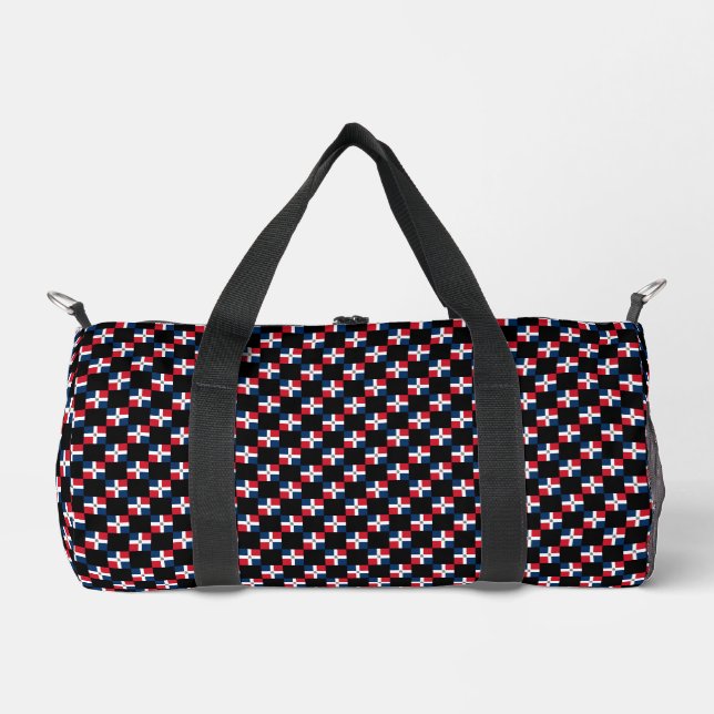 Muster der kontrollierten Flagge der Dominikanisch Duffle Bag (Vorderseite)