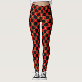 Muster der kontrollierten montenegrinischen Flagge Leggings