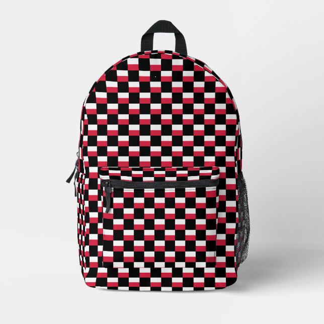Muster der kontrollierten polnischen Flagge Bedruckter Rucksack (Vorderseite)