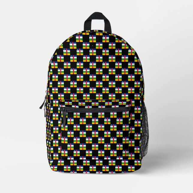 Muster der kontrollierten Zentralafrikanischen Rep Bedruckter Rucksack (Vorderseite)