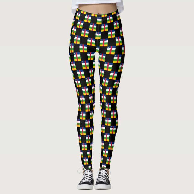 Muster der kontrollierten Zentralafrikanischen Rep Leggings (Vorderseite)
