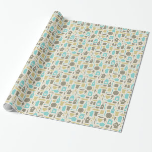Muster der Küchen-Werkzeuge Geschenkpapier