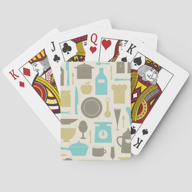 Muster der Küchen-Werkzeuge Spielkarten (Rückseite)