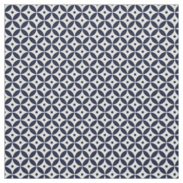 Muster der Küstenlinie der Navy Blue Geometric Cir Stoff