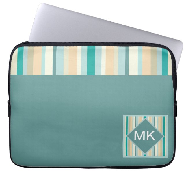 Muster der Küstenstripes Laptopschutzhülle (Vorderseite)