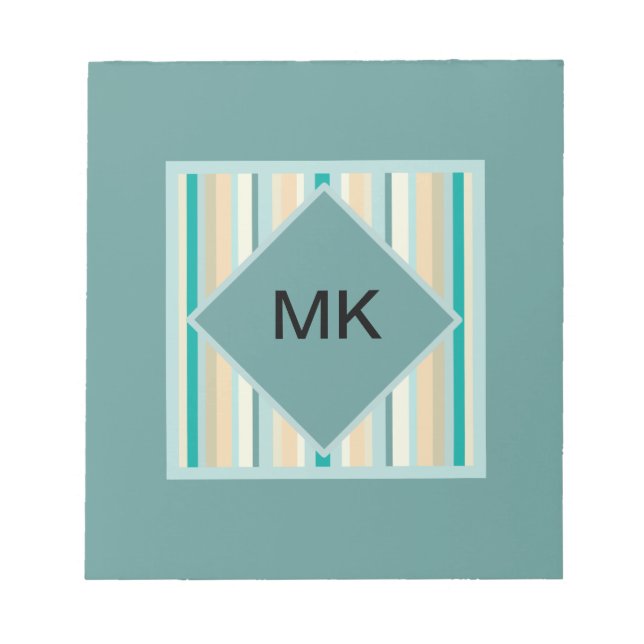 Muster der Küstenstripes Notizblock (Vorderseite)