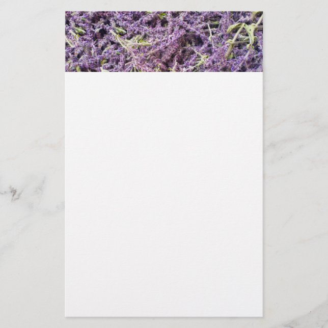 Muster der Lavendel-Blume Briefpapier (Vorderseite)