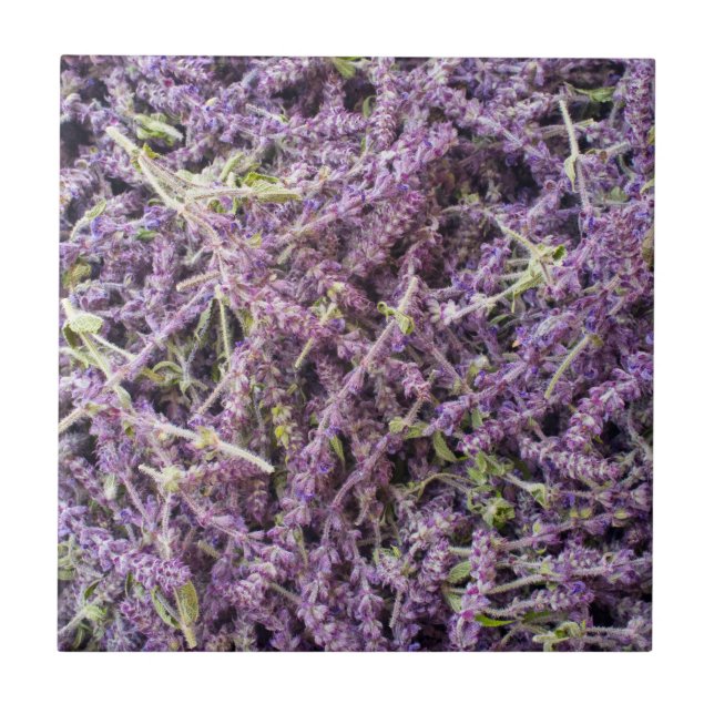 Muster der Lavendel-Blume Fliese (Vorderseite)