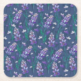 Muster der Lavendelfelder im Lila Rechteckiger Pappuntersetzer