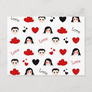 Muster der Liebe - Postkarte