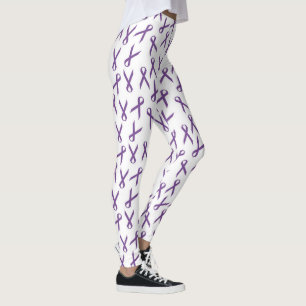 Muster der Lila Sensibilisierungskampagne Leggings