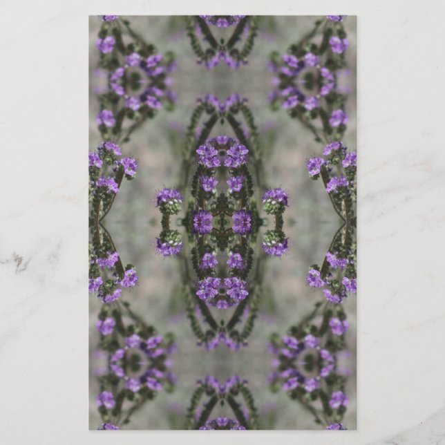 Muster der lila Wildblume Briefpapier (Vorderseite)