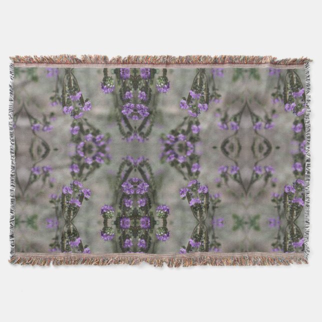 Muster der lila Wildblume Decke (Vorderseite)