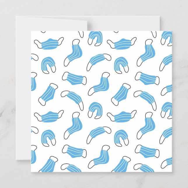 Muster der medizinischen Maske Magneteinladung (Vorderseite)