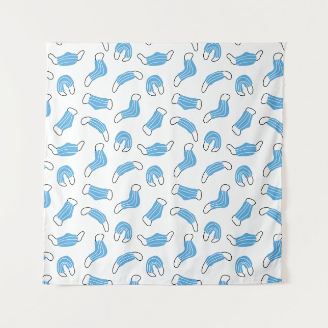 Muster der medizinischen Maske Wandteppich (Vorderseite)