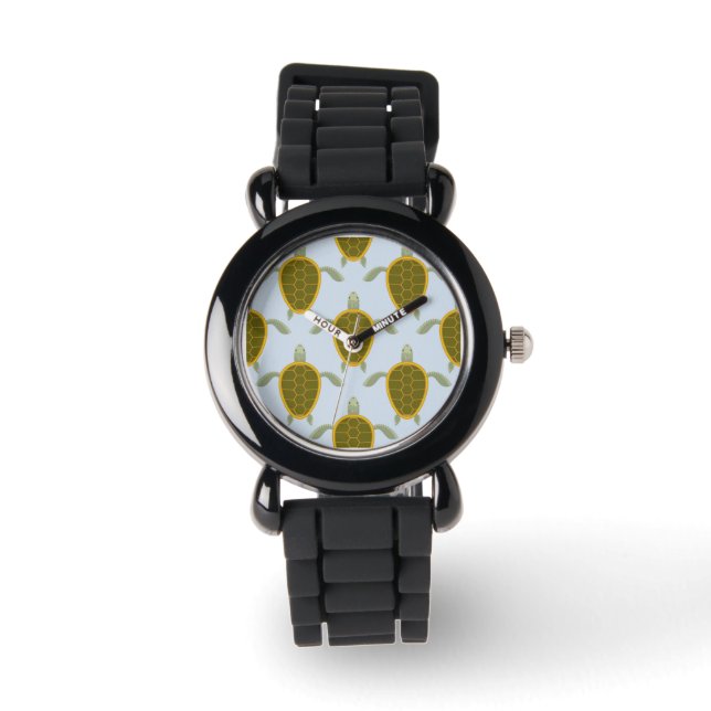 Muster der Meeresschildkröten Armbanduhr (Vorderseite)