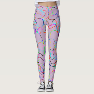Muster der mehrfarbigen Kurve Leggings
