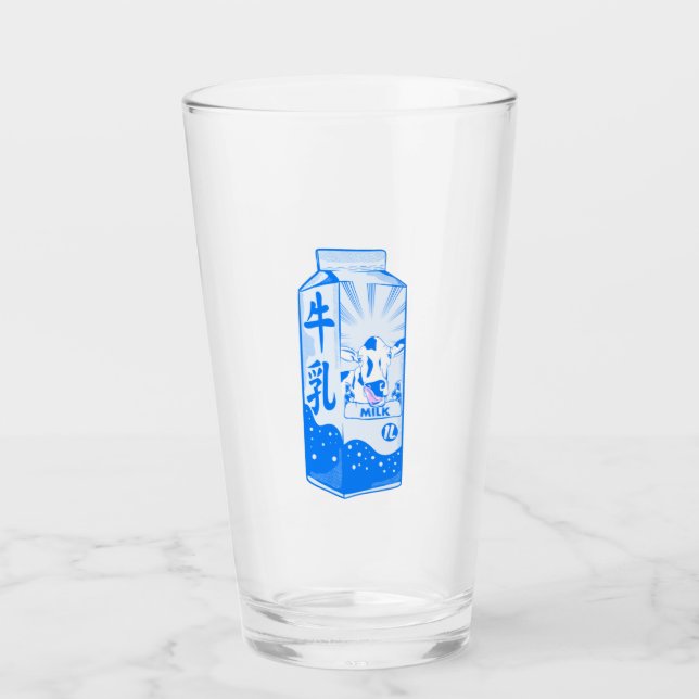 Muster der Milchflasche Glas (Vorderseite)