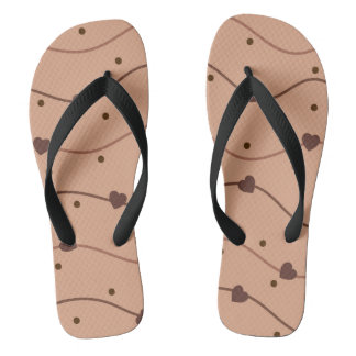 Muster der Milchherz-Schokolade Flip Flops