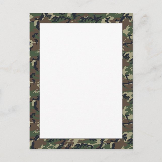 Muster der Militärstreitkolonne in Holz Postkarte (Vorderseite)