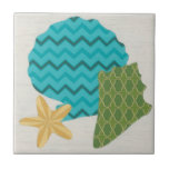 Muster der Muschel II Fliese<br><div class="desc">Meeresleben</div>