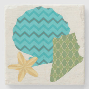 Muster der Muschel II Steinuntersetzer