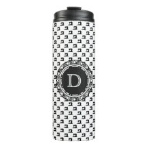 Muster der Nähmaschine mit Monogramm ・ Handwerk