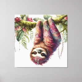 Muster der Natur - Jungle Sloth Leinwanddruck