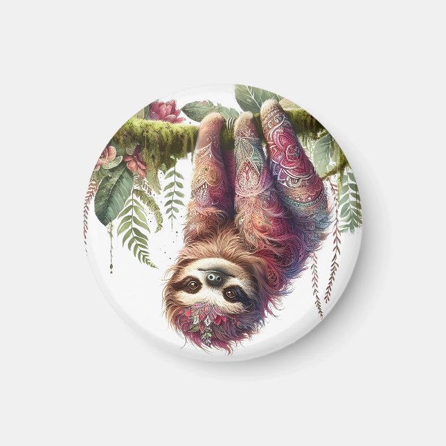 Muster der Natur - Jungle Sloth Magnet (Vorne)