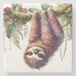 Muster der Natur - Jungle Sloth Steinuntersetzer