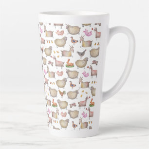 Muster der niedlichen Aquarellfarm Milchtasse